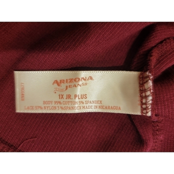 Arizona Jr. Plus Lace Tank Top - Picture 5 of 5